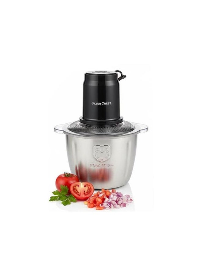 سيلفر كريست مفرمة لحوم كهربائية 1000 وات سعة 3 لتر بوعاء ستانلس ستيل موتور قوي عالي السرعة كبة ومفرمة متعددة الاستخدام فرم لحوم وخضار ومكسرات بنظام أمان ورأس بمحمل فولاذي - Image 4